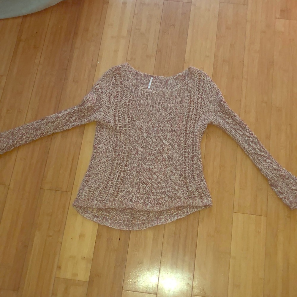 Pink Free People Sweater